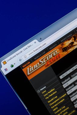 Ryazan, Rusya Federasyonu - 16 Nisan 2018 - canlı sonuçlar ana Web sitesi Pc, url - Livescore.com görüntüleme