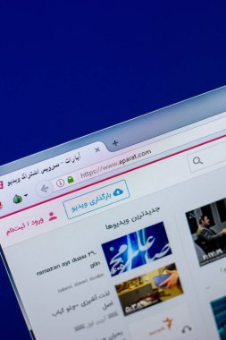 Ryazan, Rusya Federasyonu - 16 Nisan 2018 - Aparat ana Web sitesi Pc, url - Aparat.com görüntüleme