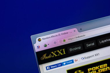 Ryazan, Rusya Federasyonu - 16 Nisan 2018 - Indoxxi ana Web sitesi Pc, url - Indoxxi.tv görüntüleme