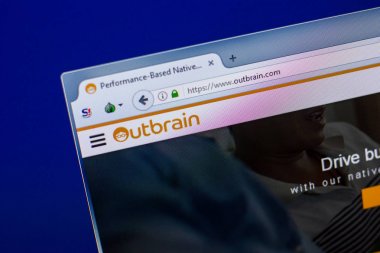 Ryazan, Rusya Federasyonu - 16 Nisan 2018 - Web sitesi, ana Outbrain Pc, url - Outbrain.com görüntüleme.
