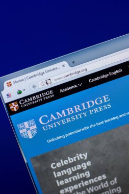 Ryazan, Rusya Federasyonu - 16 Nisan 2018 - Cambridge Üniversitesi ana Web sitesi Pc, url - Cambridge.org görüntüleme.