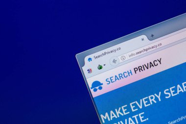 Ryazan, Rusya Federasyonu - 16 Nisan 2018 - ana arama gizlilik Web sitesi Pc, url - Searchprivacy.co görüntüleme
