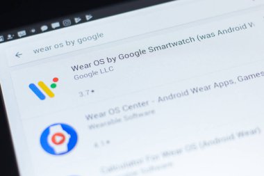 Ryazan, Rusya Federasyonu - 19 Nisan 2018 - giyim Os Google mobil uygulamalar listesini simgesine tarafından.