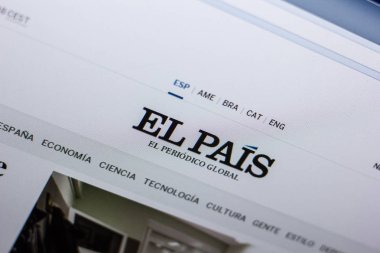 Ryazan, Rusya - 29 Nisan 2018: Elpais ana Web sitesi Pc, url - Elpais.com görüntüleme