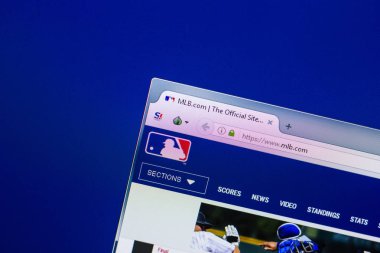 Ryazan, Rusya - 29 Nisan 2018: Mlb ana Web sitesi Pc, url - Mlb.com görüntüleme