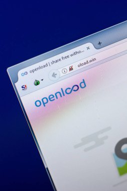 Ryazan, Rusya - 29 Nisan 2018: Oload ana Web sitesi Pc, url - Oload.win görüntüleme.