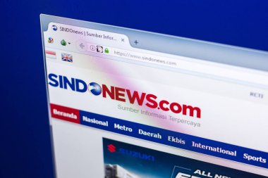 Ryazan, Rusya - 29 Nisan 2018: Sindonews ana Web sitesi Pc, url - Sindonews.com görüntüleme