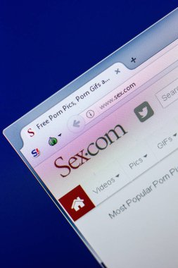 Ryazan, Rusya - 29 Nisan 2018: Seks ana Web sitesi Pc, url - Sex.com görüntüleme