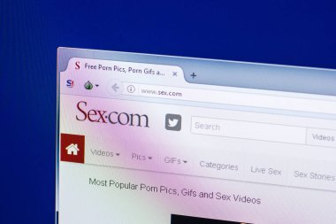 Ryazan, Rusya - 29 Nisan 2018: Seks ana Web sitesi Pc, url - Sex.com görüntüleme