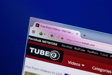 Ryazan, Rusya - 29 Nisan 2018: Tube8 ana Web sitesi Pc, url - Tube8.com görüntüleme