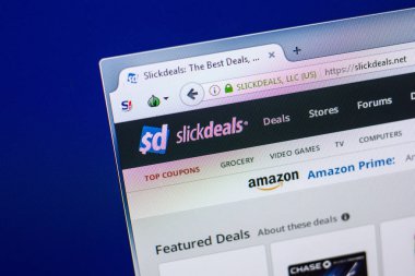 Ryazan, Rusya - 29 Nisan 2018: Slickdeals ana Web sitesi Pc, url - Slickdeals.net görüntüleme