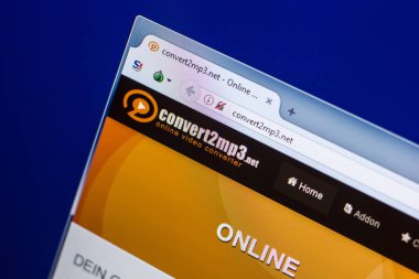 Ryazan, Rusya - 29 Nisan 2018: Ana Pc, url - ekranda convert2mp3 sitesinin convert2mp3.net.