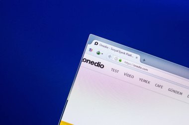 Ryazan, Rusya - 29 Nisan 2018: Onedio ana Web sitesi Pc, url - Onedio.com görüntüleme