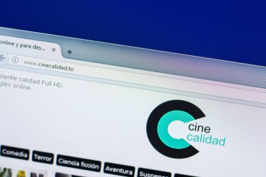 Ryazan, Rusya - 29 Nisan 2018: Cinecalidad ana Web sitesi Pc, url - Cinecalidad.to görüntüleme