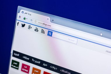 Ryazan, Rusya - 29 Nisan 2018: Elfagr ana Web sitesi Pc, url - Elfagr.com görüntüleme.