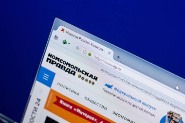 Ryazan, Rusya - 08 Mayıs 2018: Kp Web sitesi Pc, url - Kp.ru görüntüleme
