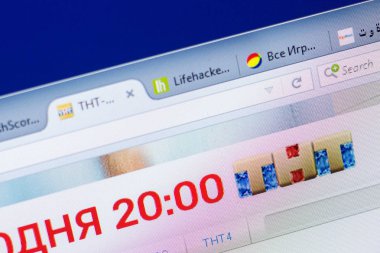 Ryazan, Rusya - 08 Mayıs 2018: Tnt online web sitesi Pc, url - Tnt-online.ru görüntüleme
