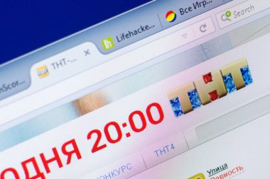 Ryazan, Rusya - 08 Mayıs 2018: Tnt online web sitesi Pc, url - Tnt-online.ru görüntüleme
