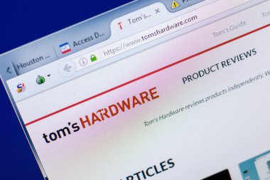 Ryazan, Rusya - 08 Mayıs 2018: Tomshardware Web sitesi Pc, url - Tomshardware.com görüntüleme