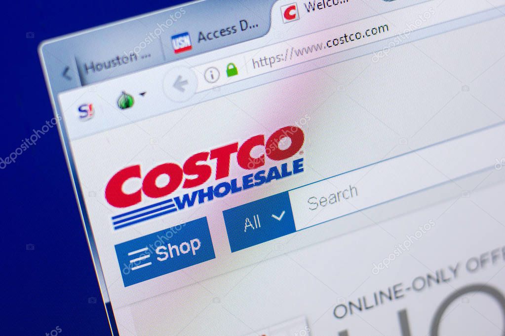 Ryazan, Russia - May 08, 2018: Costco website on the display of PC, url - Costco.com