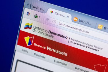 Ryazan, Rusya - 08 Mayıs 2018: Bancodevenezuela Web sitesi Pc, url - Bancodevenezuela.com görüntüleme