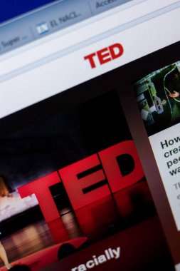 Ryazan, Rusya - 08 Mayıs 2018: Ted Web sitesi Pc, url - Ted.com görüntüleme
