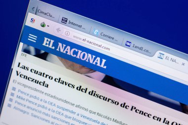 Ryazan, Rusya - 08 Mayıs 2018: El-Nacional Web sitesi Pc, url - El-Nacional.com görüntüleme