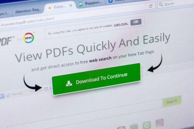 Ryazan, Rusya - 08 Mayıs 2018: Fromdoctopdf Web sitesi Pc, url - Fromdoctopdf.com görüntüleme