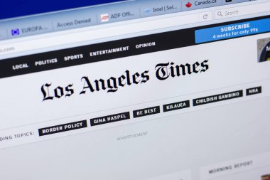 Ryazan, Rusya - 08 Mayıs 2018: Latimes Web sitesi Pc, url - Latimes.com görüntüleme