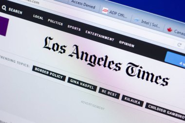 Ryazan, Rusya - 08 Mayıs 2018: Latimes Web sitesi Pc, url - Latimes.com görüntüleme