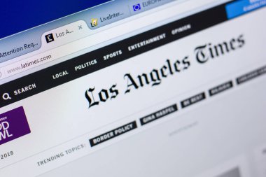 Ryazan, Rusya - 08 Mayıs 2018: Latimes Web sitesi Pc, url - Latimes.com görüntüleme