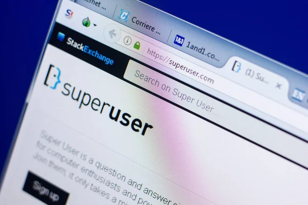 Ryazan Rusya Mayıs 2018 Süper Web Sitesi Url Superuser Com — Stok fotoğraf