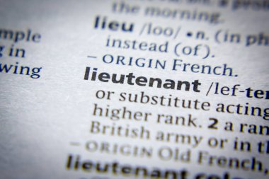 Sözcük ya da cümle Teğmen ve sözlükteki tanımı