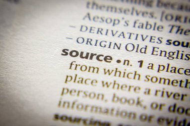 Sözcük veya söz Kaynağı ve sözlükteki tanımı