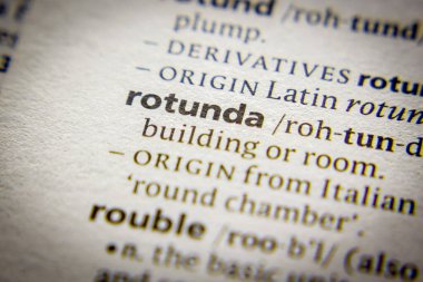 Sözcük veya cümle Rotunda ve sözlükteki tanımı