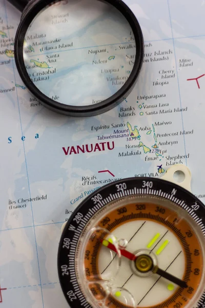 Vanuatu Map World Atlas — Stock Photo, Image
