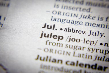 Kelime ya da cümle, Jul. ve sözlükteki tanımı