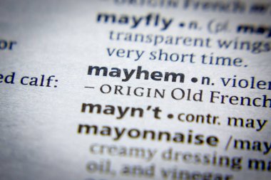 Sözlükte kelime ya da cümle Kargaşa