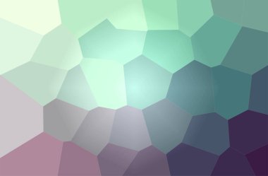 Yeşil, mor dev altıgen arkaplanının soyut çizimi.