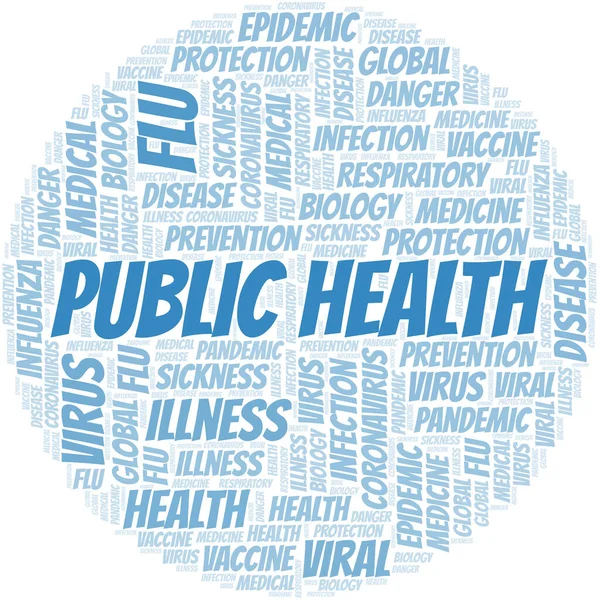 Σύννεφα Λέξεων Δημόσιας Υγείας Λευκό Φόντο Wordcloud Γίνεται Μόνο Κείμενο — Διανυσματικό Αρχείο