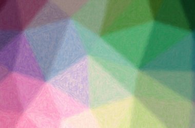 Yeşil, mor Impasto arkaplanının soyut çizimi.