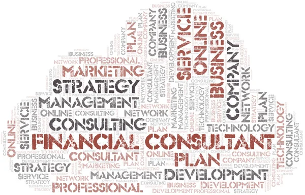 Financial Consultant typography  word cloud. Wordcloud collage made with the text only.