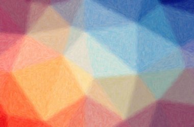 Mavi, sarı, kırmızı ve yeşil Impasto arkaplanının soyut çizimi.