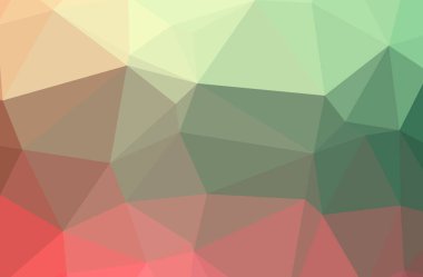 Soyut Yeşil, Pembe, Kırmızı, Sarı, yatay düşük polimer arkaplan. Çok güzel bir çokgen dizaynı. İhtiyaçlarınız için faydalı. 