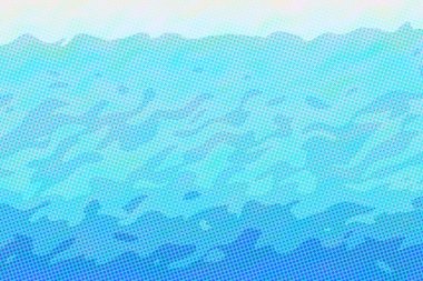 Noktalı mavi dalgalar soyut boya arkaplanı.