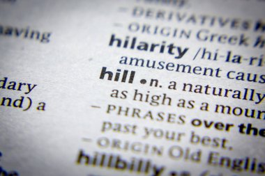 Sözlükteki kelime veya ifade Hill