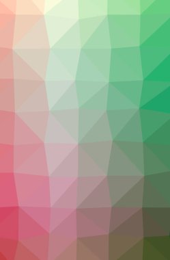 Soyut Yeşil, Pembe, Kırmızı dikey düşük polimerli arka plan. Çok güzel bir çokgen dizaynı. İhtiyaçlarınız için faydalı.