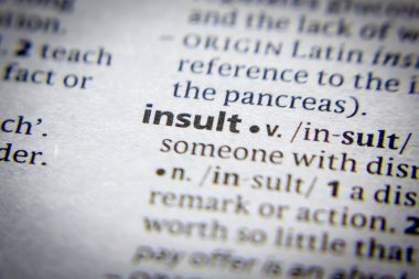 Sözlükte hakaret sözcüğü veya cümlesi