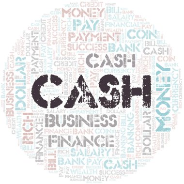 Para basma kelime bulutu. Sadece metinle yapılmış kelime bulutu kolajı.