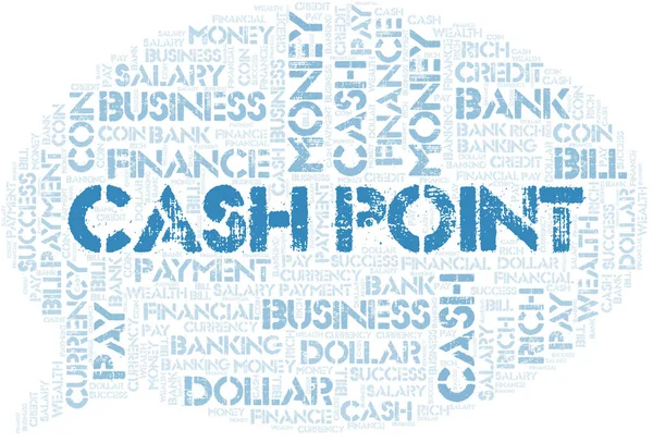 Cash Point typography  word cloud. Wordcloud collage made with the text only.